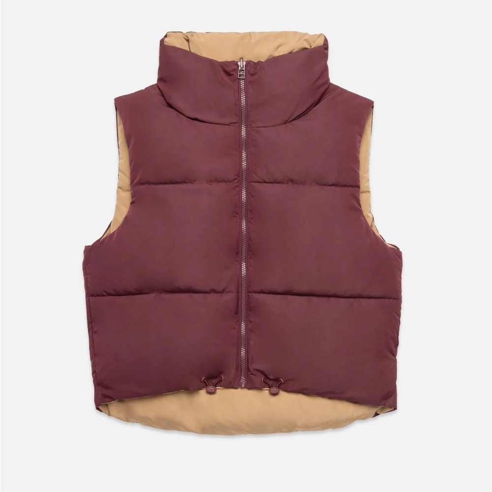 KANSAS REVERSIBLE PUFFER GILET Burgundy - Picture 7 of 8